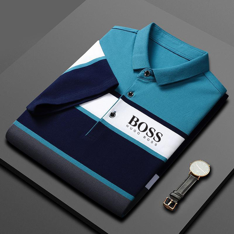 Men's high-end striped stretch shirt