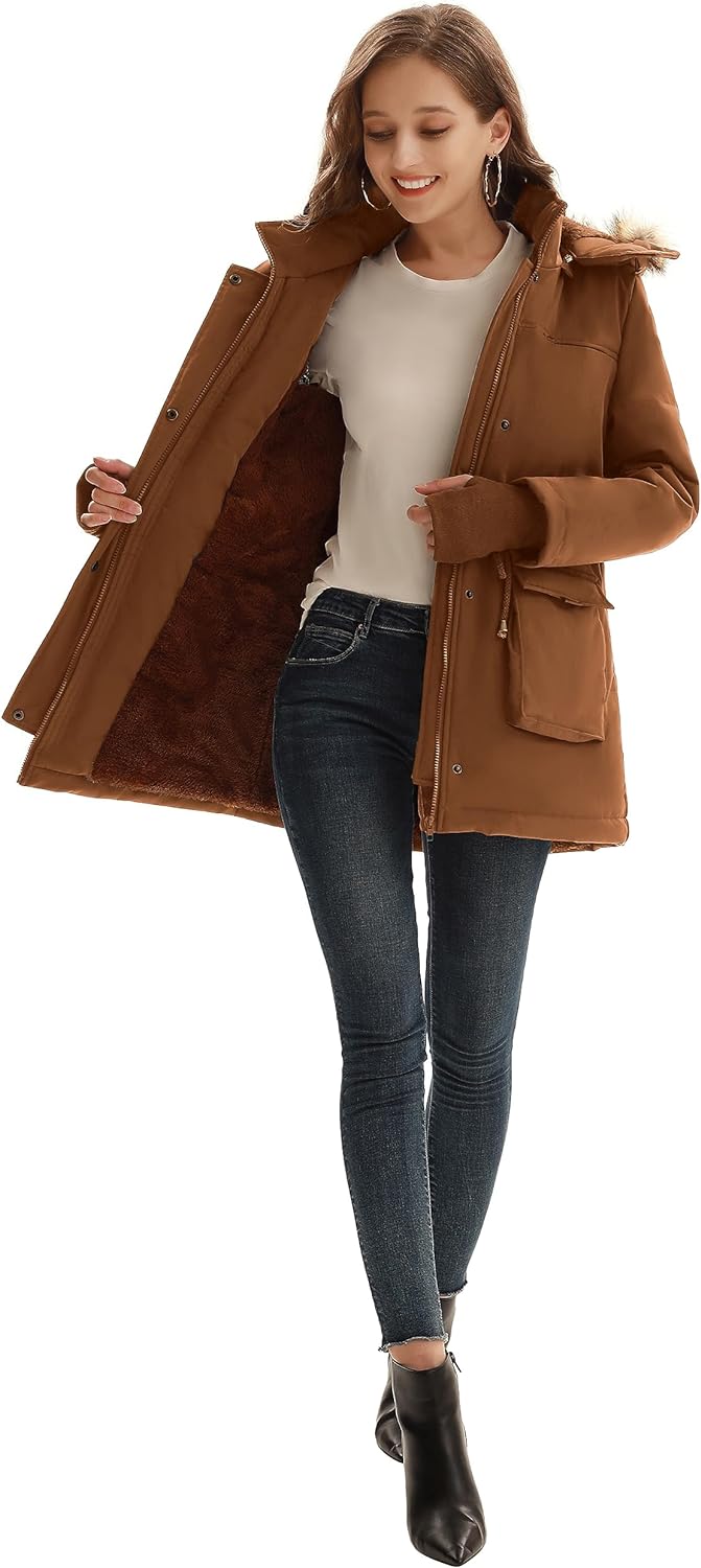 Winter Wool Women's Parka Jacket