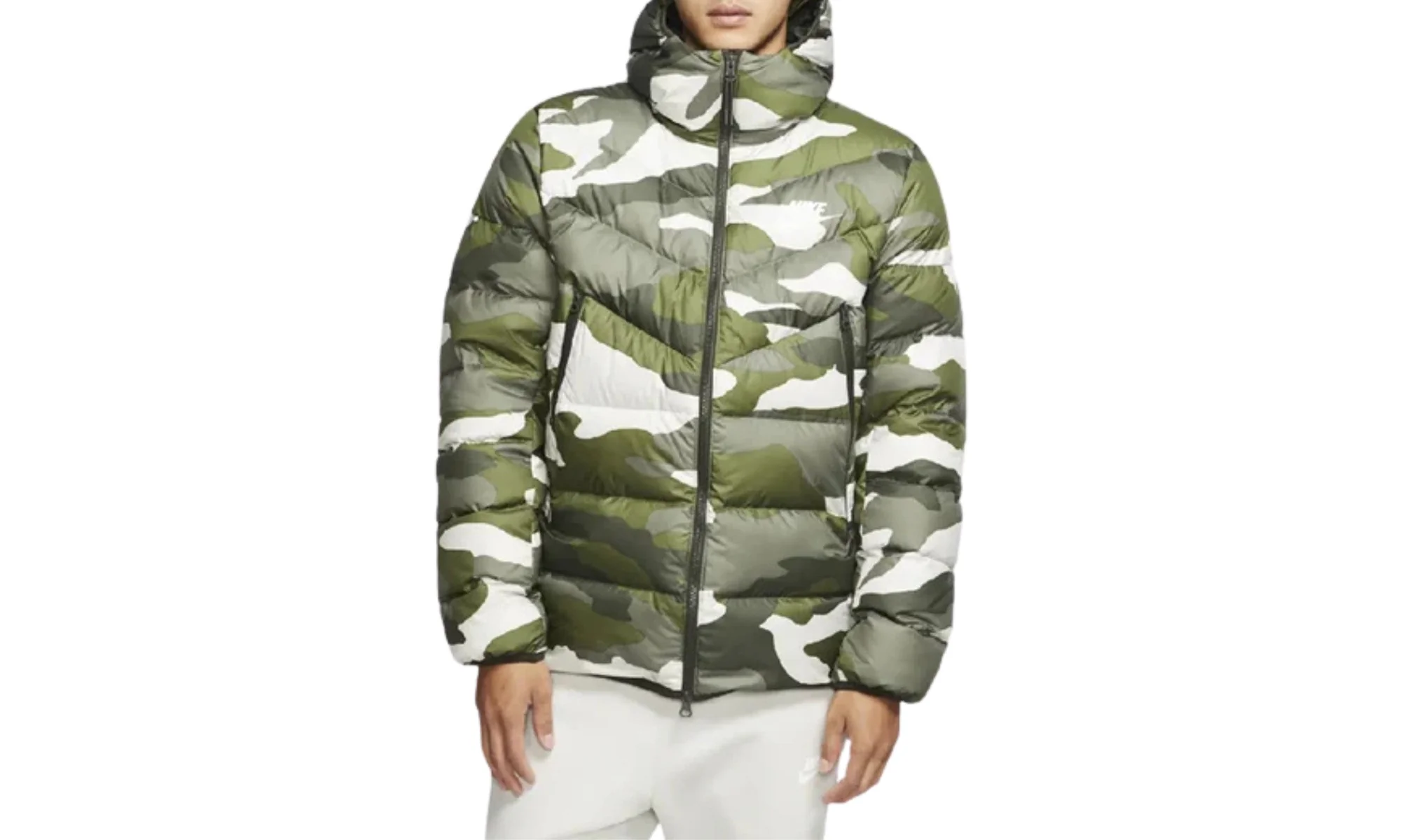 Sportswear Down Fill Windrunner Printed Hooded Puf