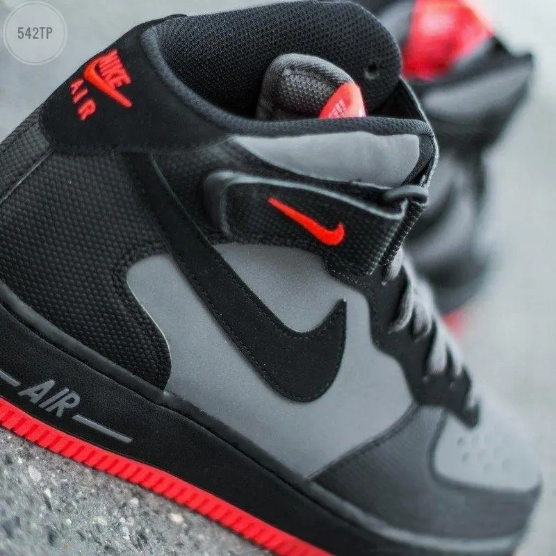 Black Grey Mid Sneakers