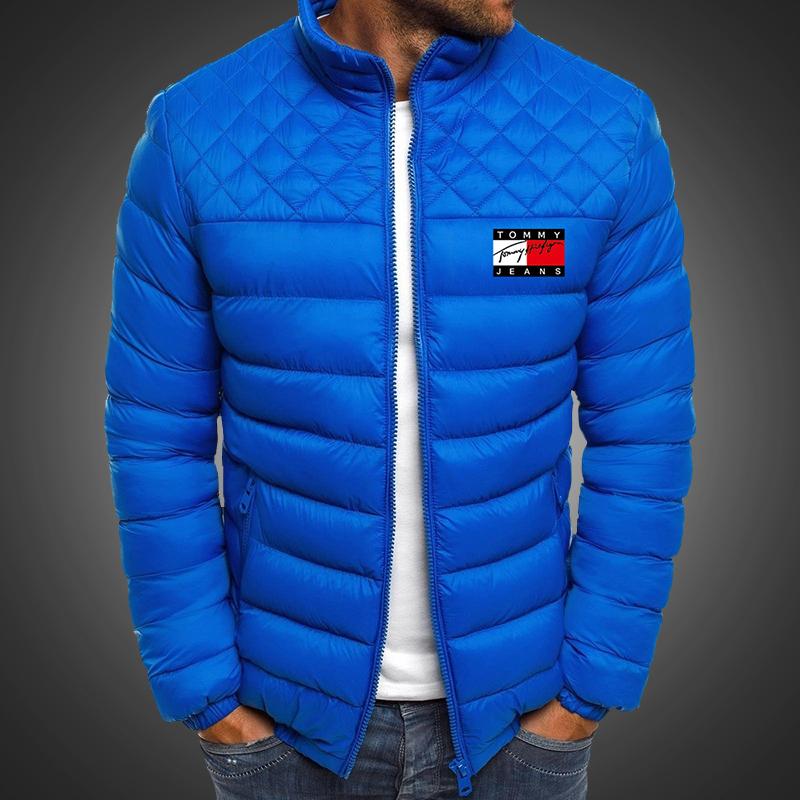 Insulated Down Jacket with Stand-Up Collar