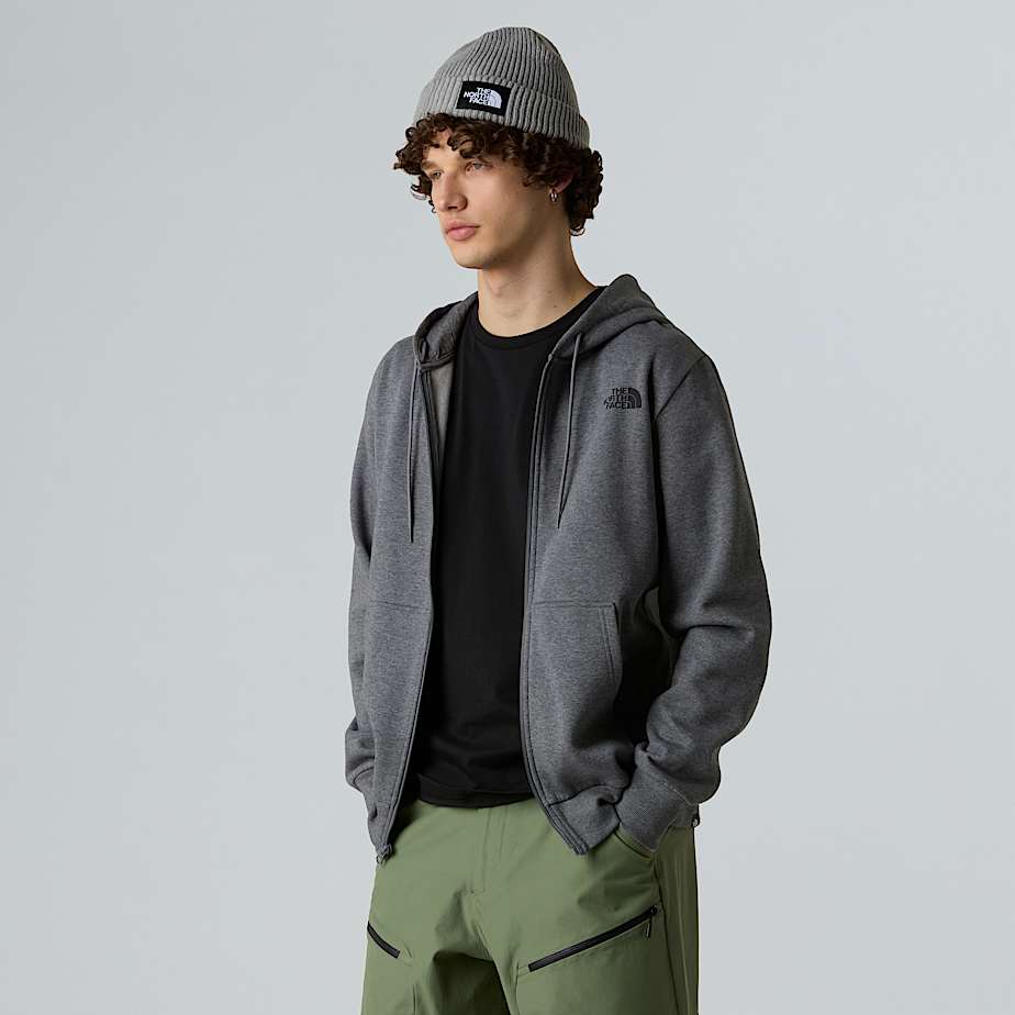 Men's Simple Dome Full-Zip Hoodie