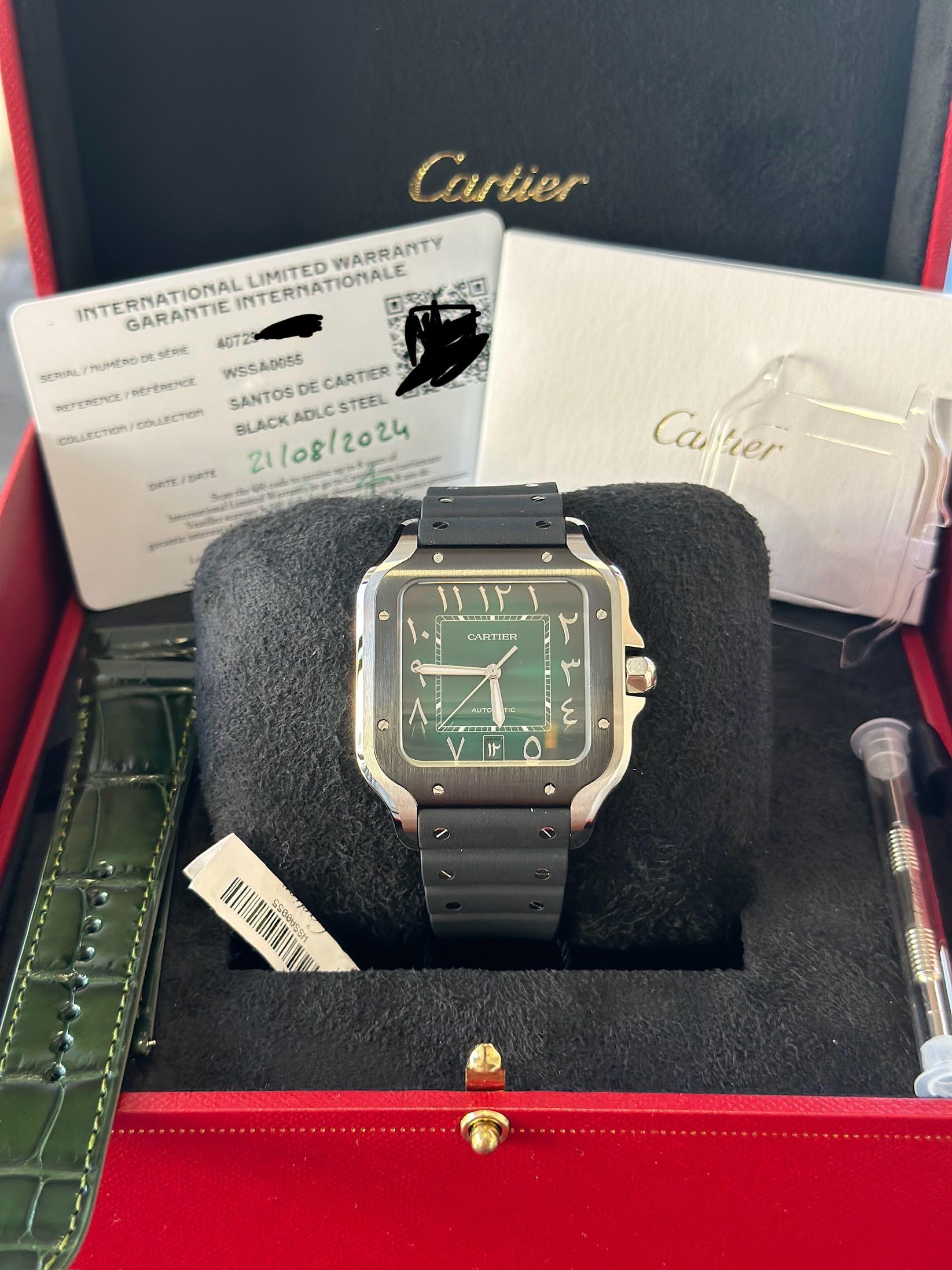 Santos Large with Green Arabic Dial