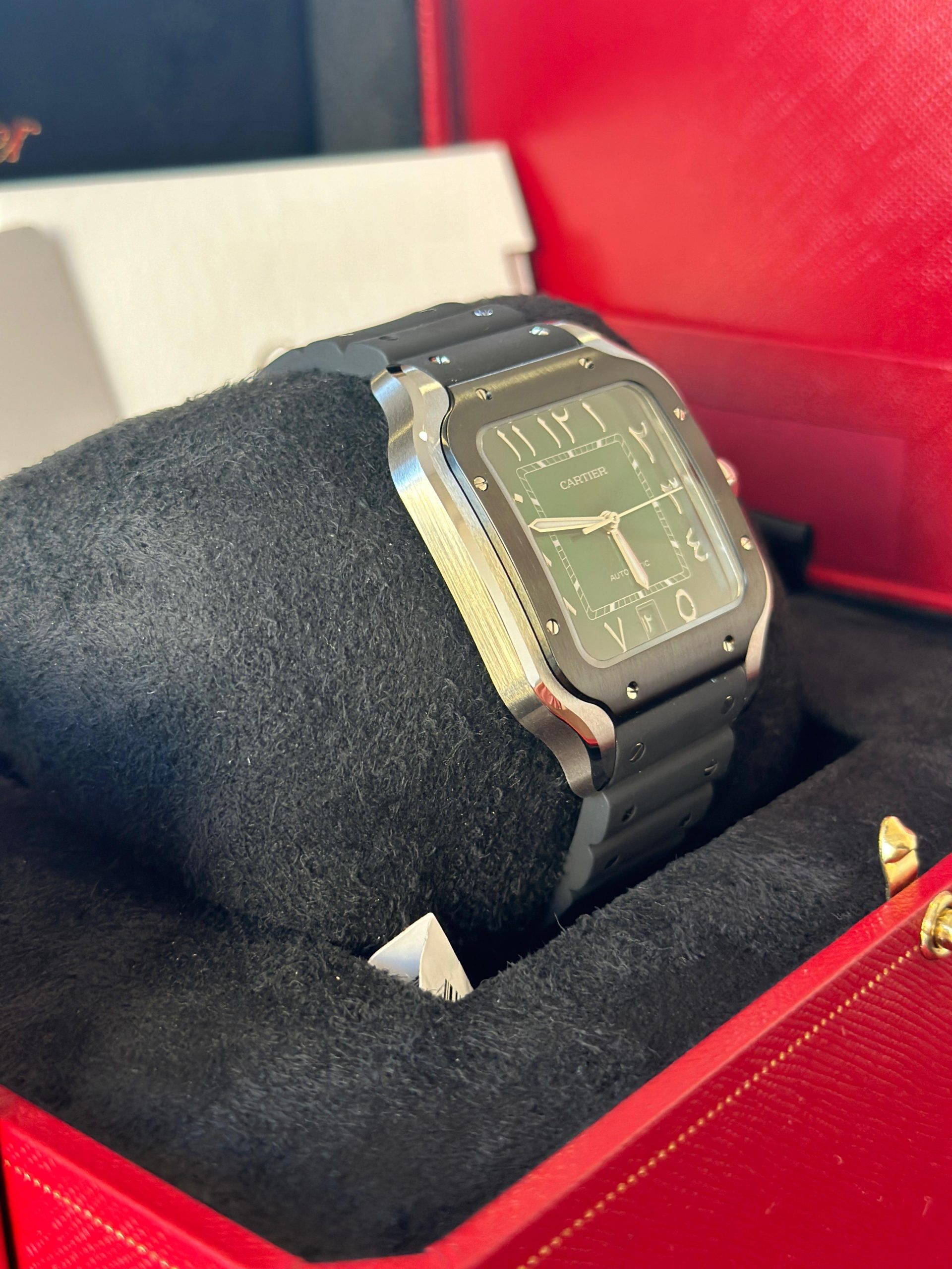 Santos Large with Green Arabic Dial