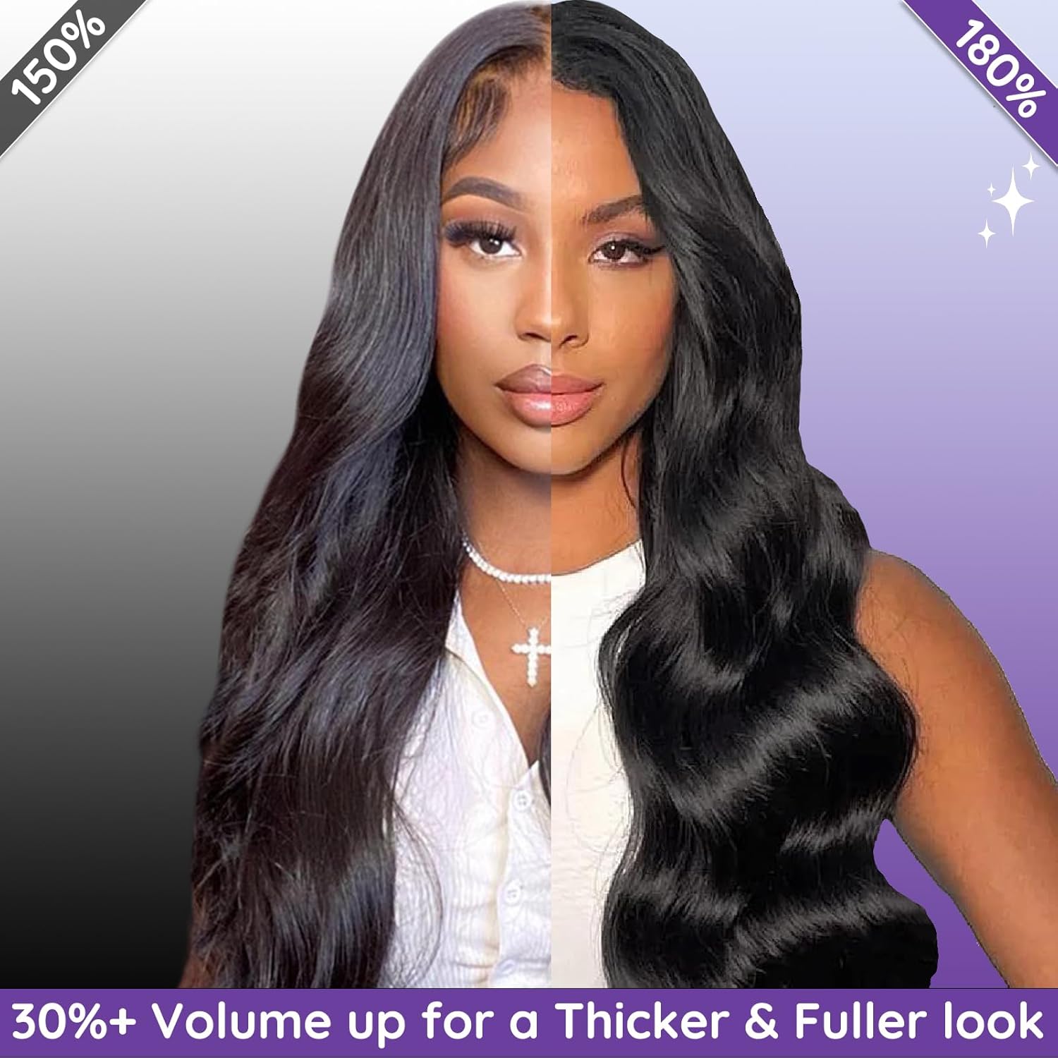 13x6mm Lace Front Hair Wig, 180 Density, HD Lace Front Hair Wig, Pre-Pulled Glue-Free Wig, 26 Inch