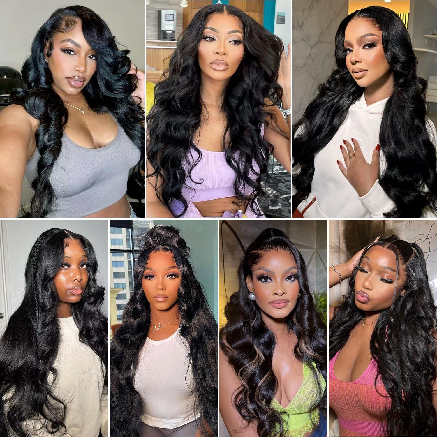 13x4 body wavy lace front wig, real hair, pre-plucked 180 density HD transparent lace front wig, human hair, suitable for women, glue-free wig, real hair, includes baby hair
