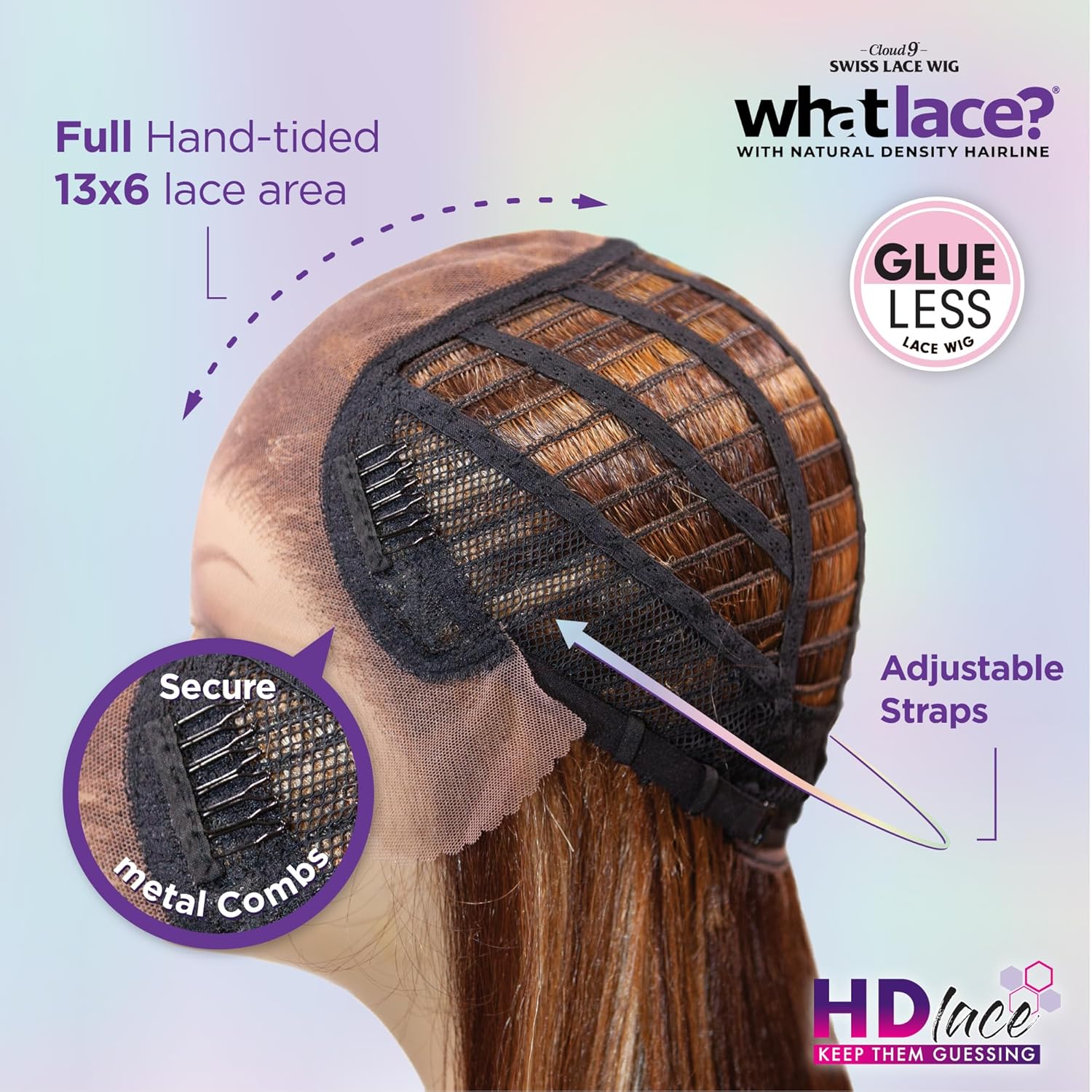 Sensationnel What Lace 13X6 Wig - Zelena Lacefrontal, hand-tied, glue-free synthetic, natural density pre-pulled hairline (FLAMBOYAGECHOCOLATE).