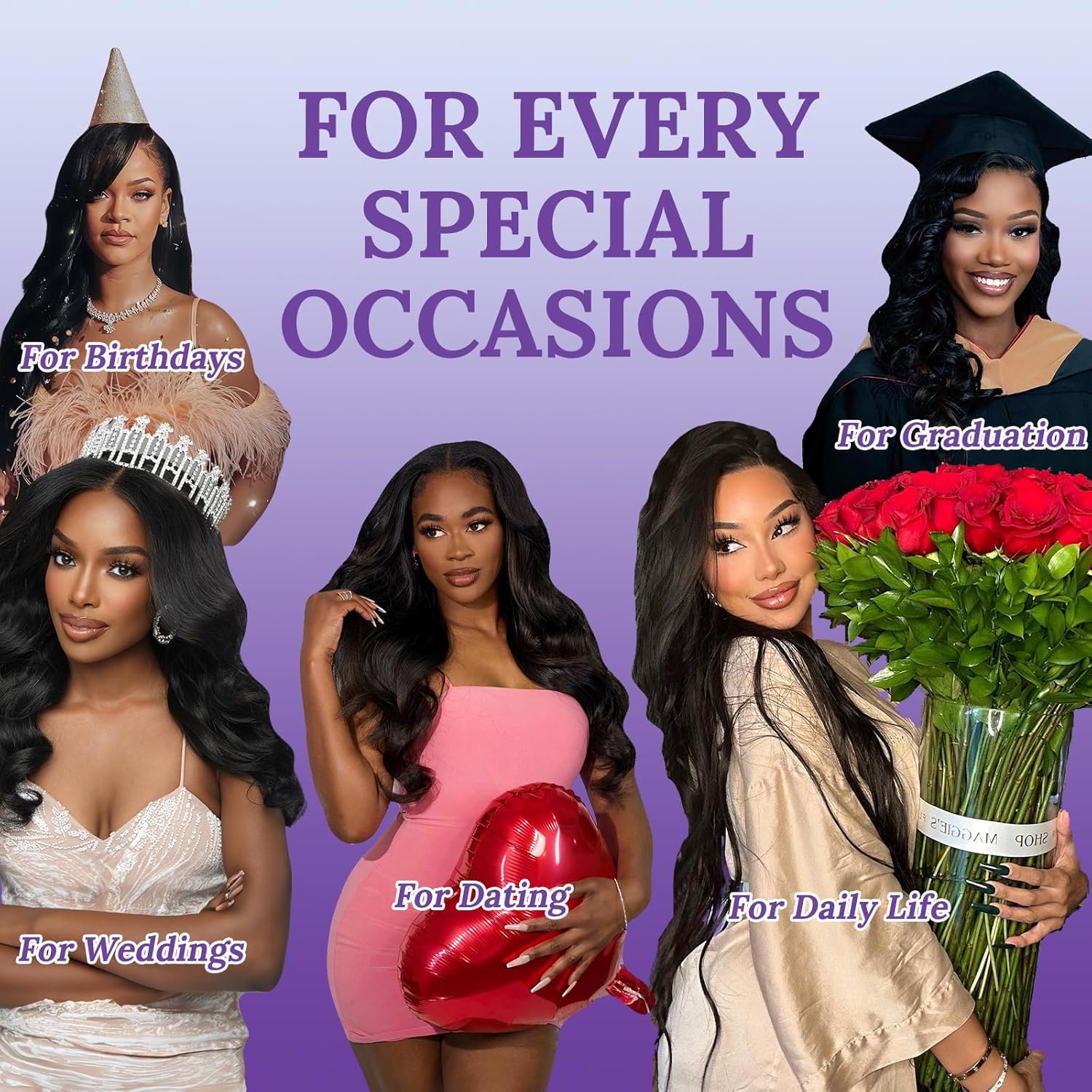 13x6mm Lace Front Hair Wig, 180 Density, HD Lace Front Hair Wig, Pre-Pulled Glue-Free Wig, 26 Inch