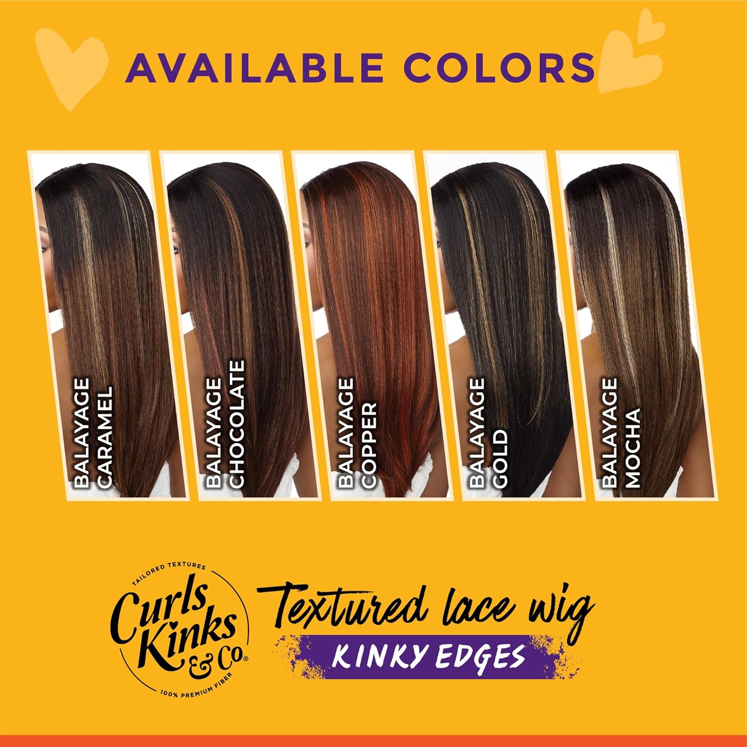 Sensationnel Kinksandco Kinkyedge Curly Wig - Lewd Spiral 24 inch Y-Shaped with partial lace, natural twisted hairline, suitable for 3C to 4C hair texture (BALAYAGECOPPER)