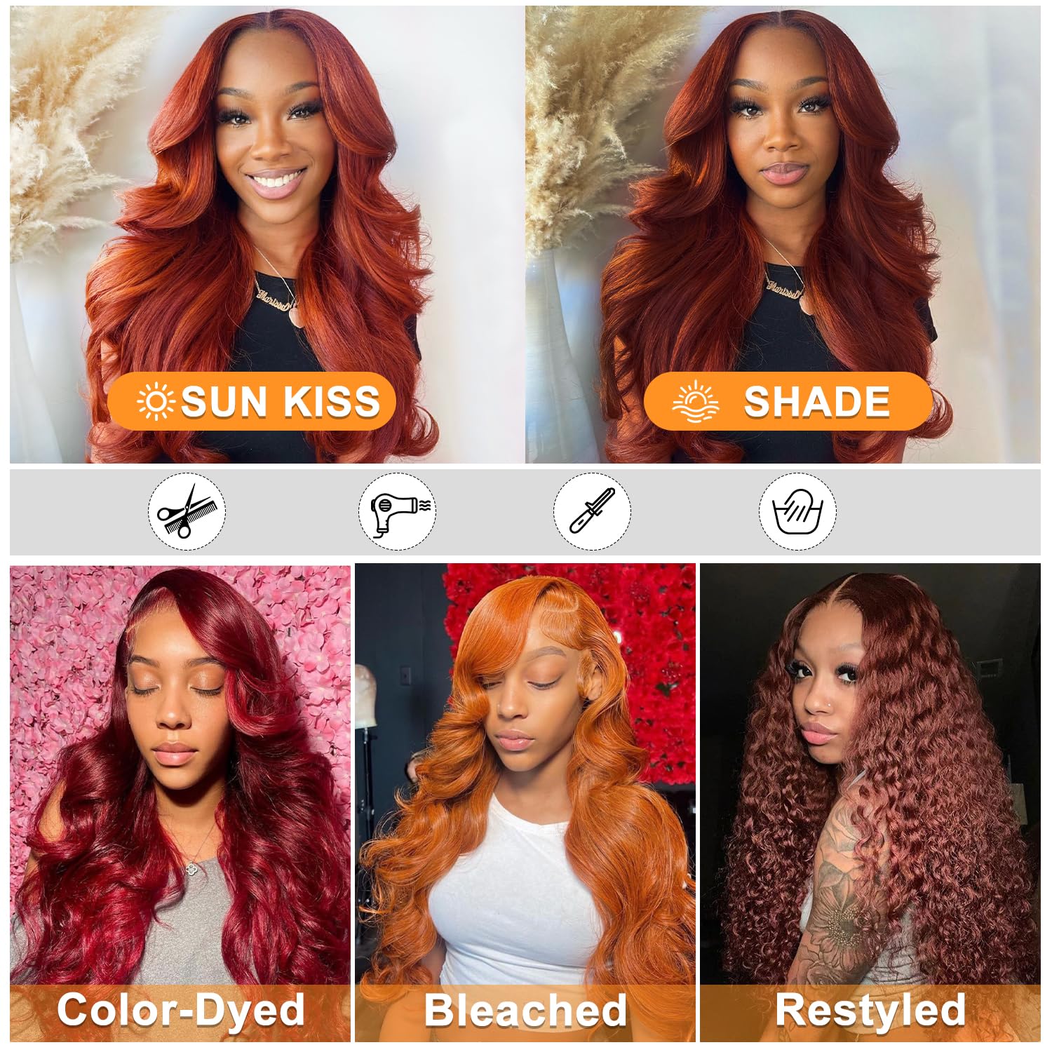 13x4 body wavy lace front wig, real hair, pre-plucked 180 density HD transparent lace front wig, human hair, suitable for women, glue-free wig, real hair, includes baby hair