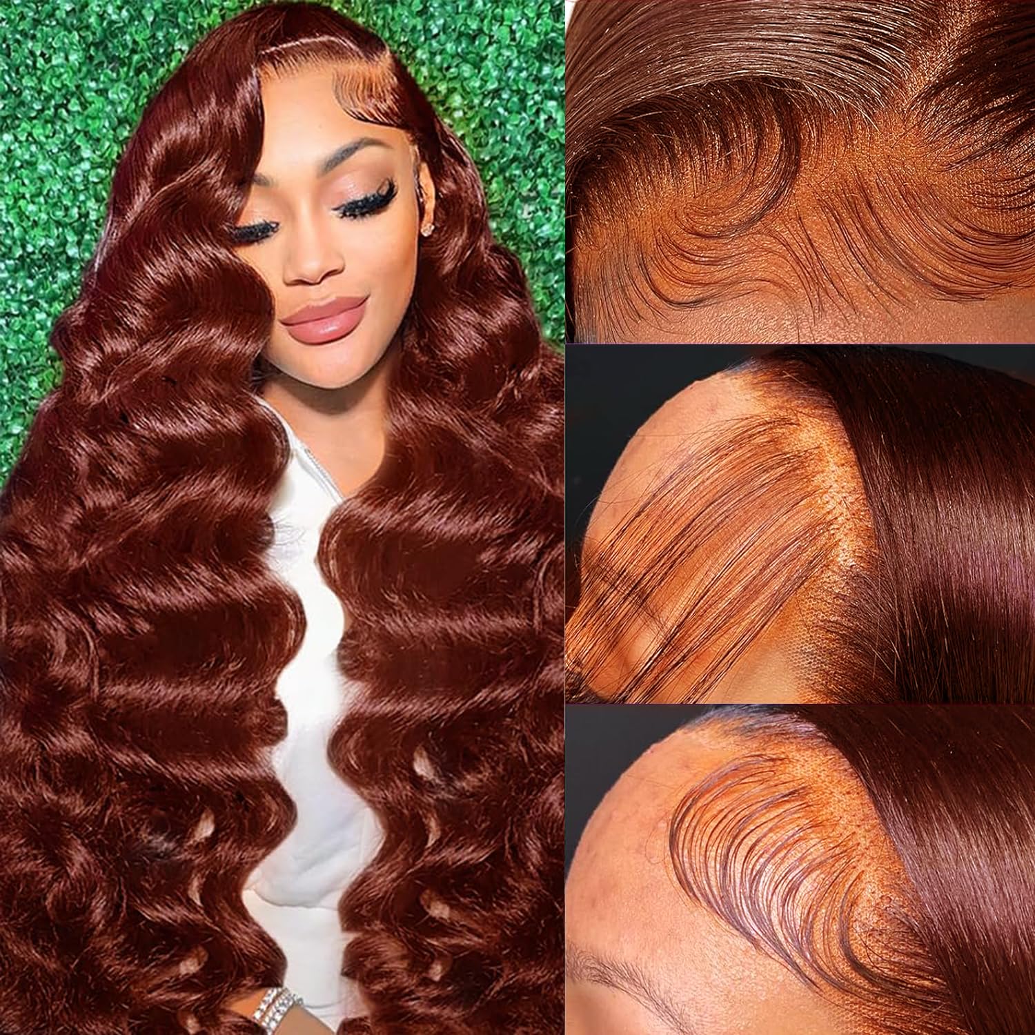 13x4 body wavy lace front wig, real hair, pre-plucked 180 density HD transparent lace front wig, human hair, suitable for women, glue-free wig, real hair, includes baby hair