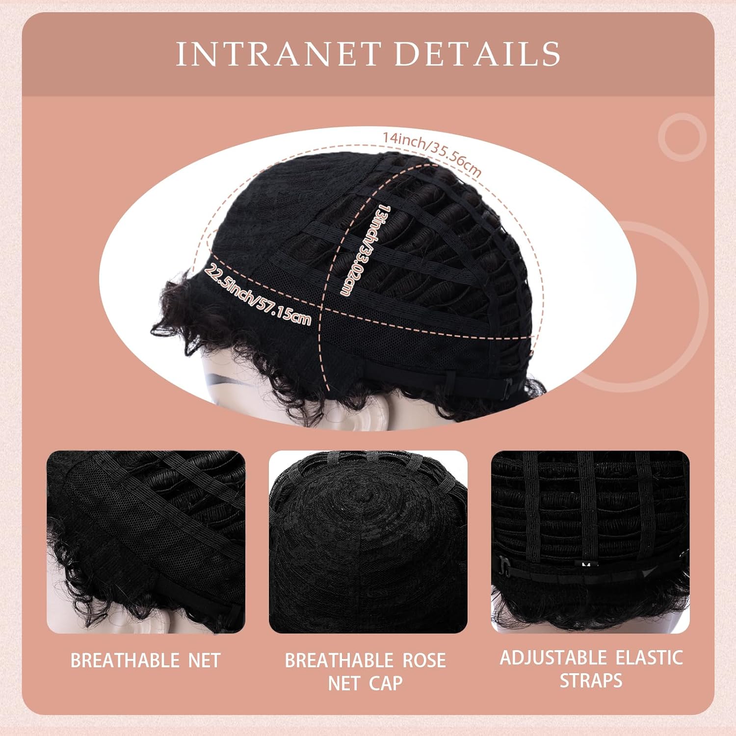 Men's Full Head Wig with Real Hair, Curly Wig, Short Curly Hair, Fluffy and Realistic Curly Strands, Thin Skin, Daily and Party Men's Wig (Black)