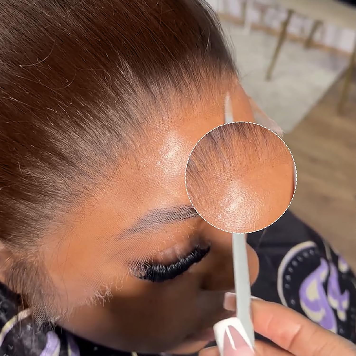 13x6 SKINLIKE True High Definition Lace Front Wig 250% Density Chocolate Brown Deep Curly Lace Front Wig Real Hair 0.10mm Ultra-Thin High Definition Lace Pre-Sampling Baby Hair Brazilian Wig 22 Inches