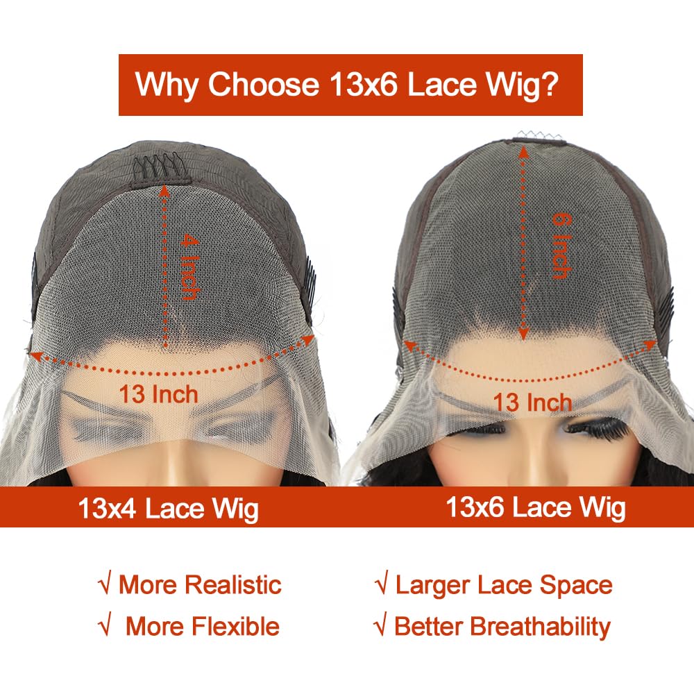 Ginger Orange 30-inch (approx. 30 cm) Lace Front Wig, Real Hair, Wavy, Wavy, Wavy, 13x6, High Definition Lace Front Wig, Glue-Free, Ginger Wig, 180% Real Hair Density, Transparent HD, Lace Forehead Wig, Pre-Pulled Hairline.