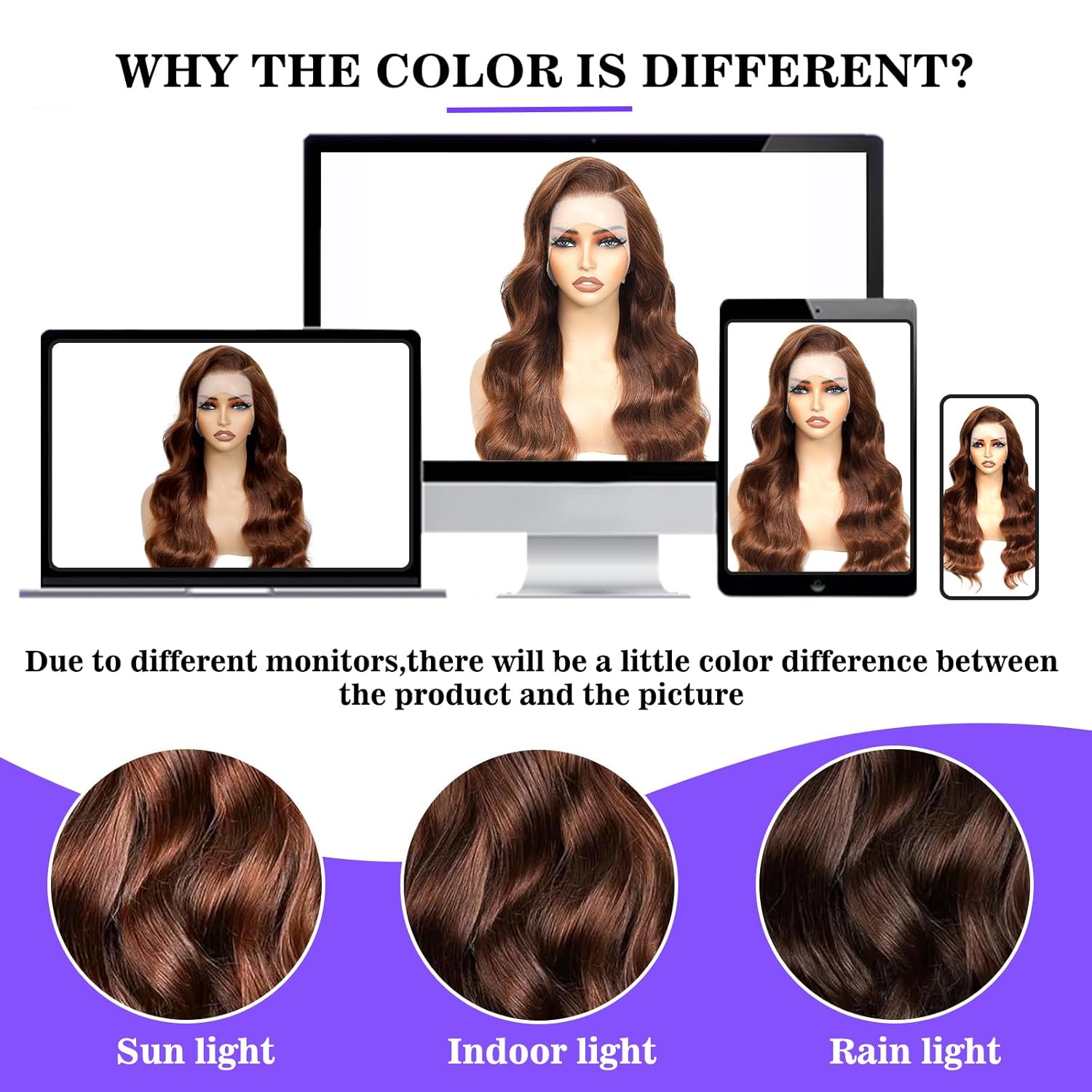 A8 Chocolate Brown Real Hair Wig 200 Density 13X6 Body Wavy Lace Front Wig Real Hair High Definition Forehead Wig Pre-pulled No Glue Brown Lace Front Wig Women's 26 Inch