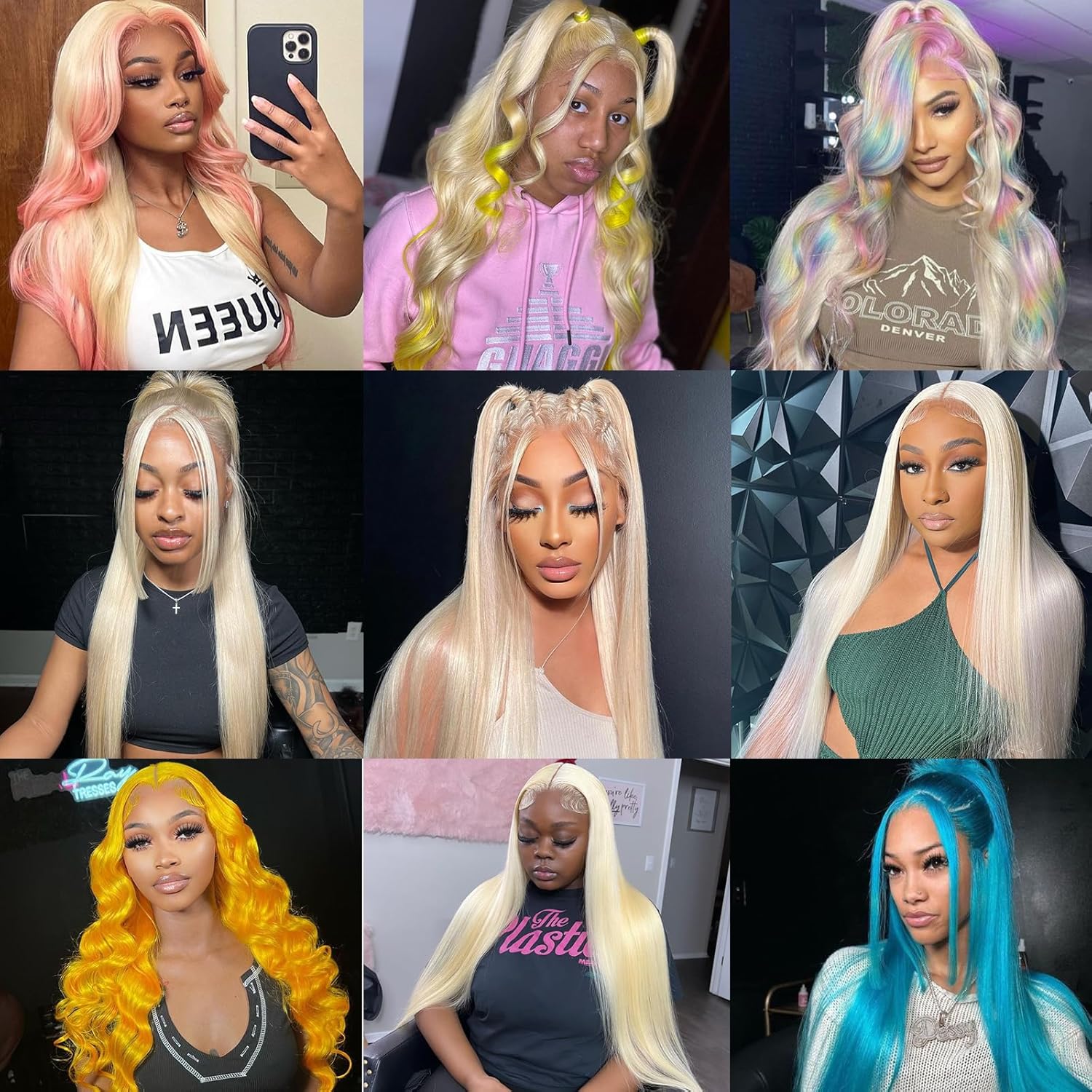 bunGiol 613 Blonde Lace Front Wig, Real Hair, 13x4mm, High-Definition Transparent Wig, 180% Density, 28 Inch (Approx. 28 cm), Brazilian Glue-Free Straight Lace Front Wig, Real Hair, Pre-Pulled Baby Hair, Bleached and Knotted.