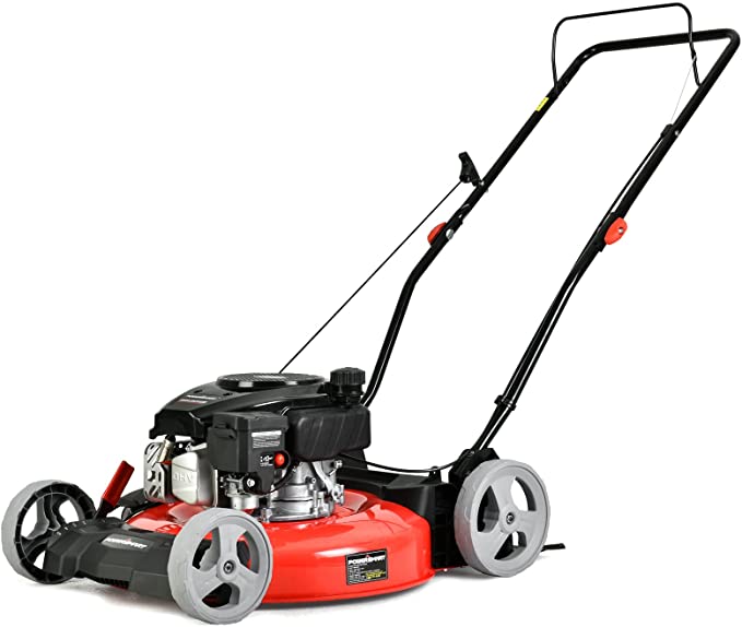 PowerSmart Lawn Mower Gas Powered - 21 Inch, 144CC 4-Stroke Engine, 5 Grass Cutting Heights Adjustable, 2-in-1 Push Mower DB2321CR