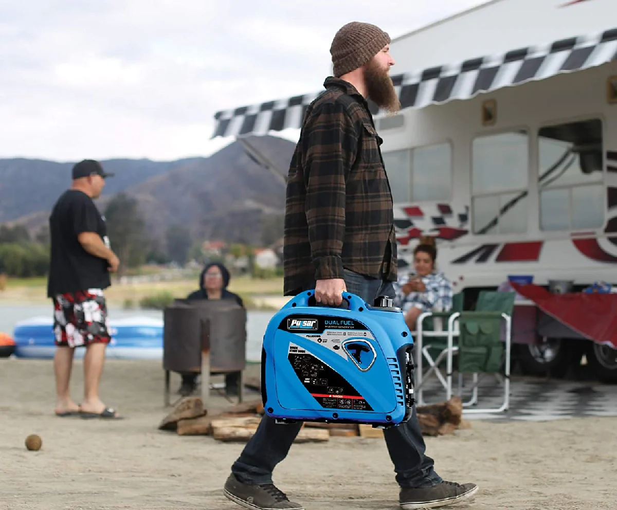 Unclaimed 2,200W Portable Dual Fuel Quiet Inverter Generator with USB Outlet & Parallel Capability, CARB Compliant, PG2200BiS