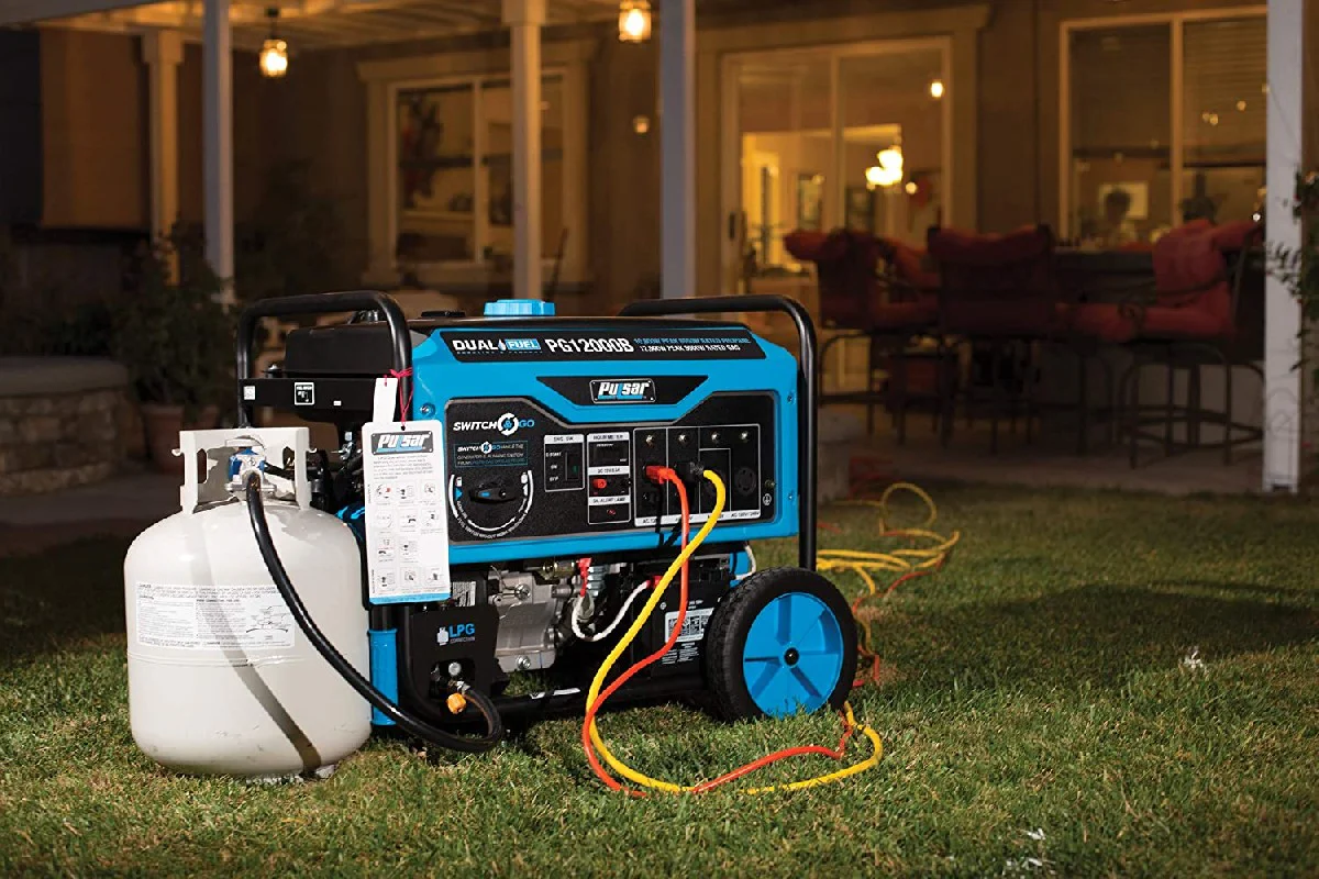 Unclaimed 12,000W Dual Fuel Portable Generator with Electric Start and Switch & Go Technology, CARB Approved PG12000B