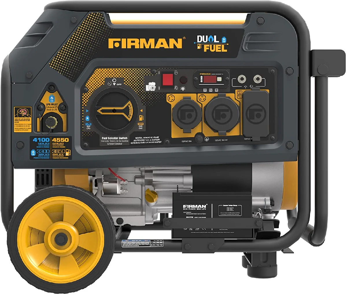 Firman Hybrid Series H03651 3650/4550 Watt Dual Fuel Generator