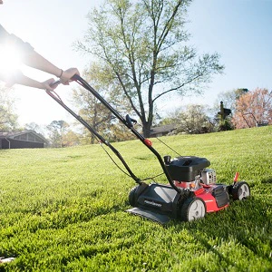 PowerSmart Lawn Mower Gas Powered - 21 Inch, 144CC 4-Stroke Engine, 5 Grass Cutting Heights Adjustable, 2-in-1 Push Mower DB2321CR