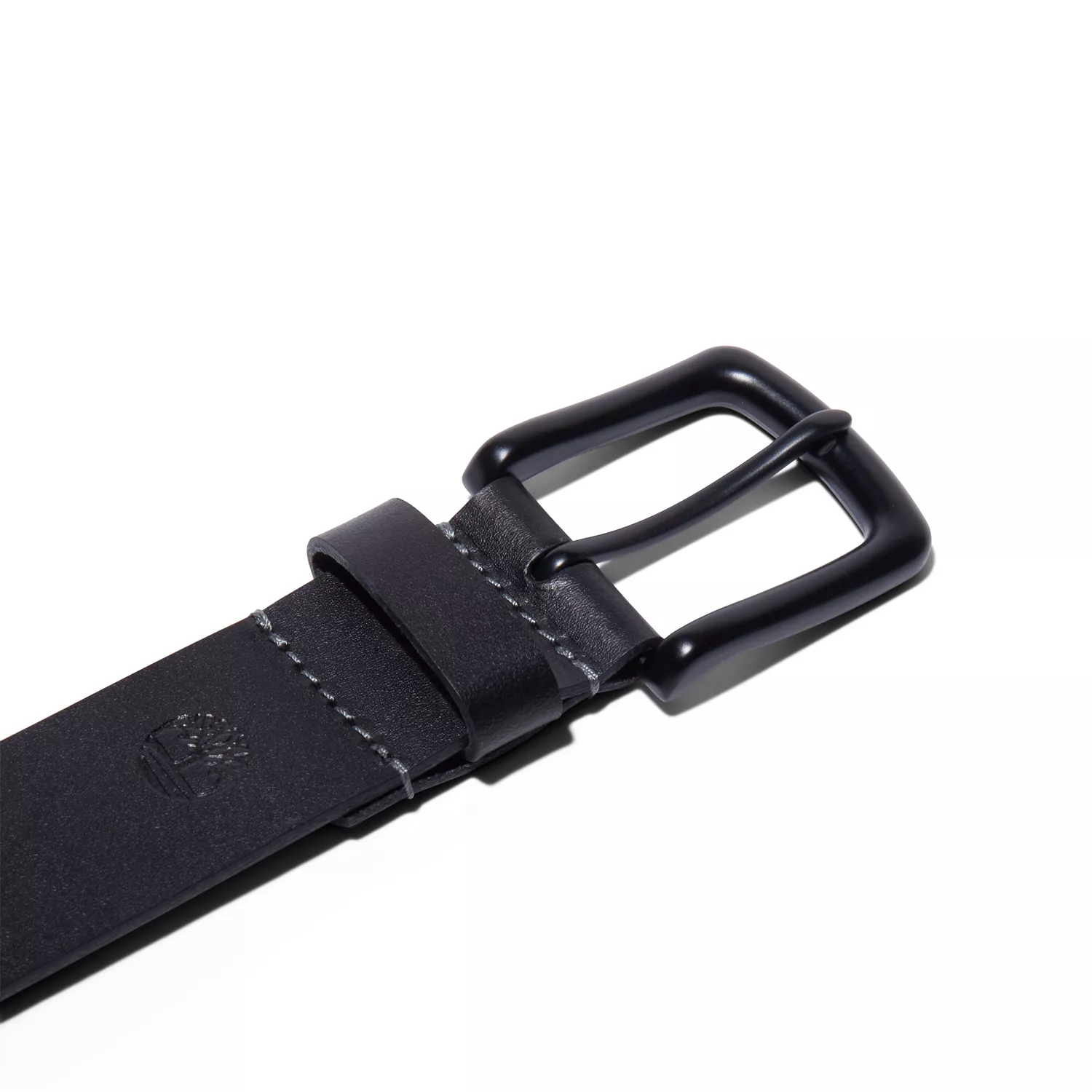 Men's Black-Buckle Leather Belt