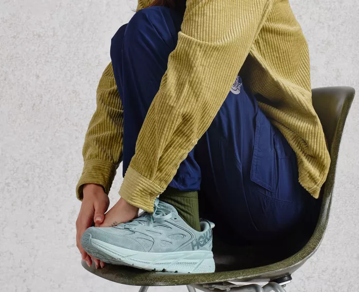 All Gender Clifton L Suede - Grey Mist / Misty Blue