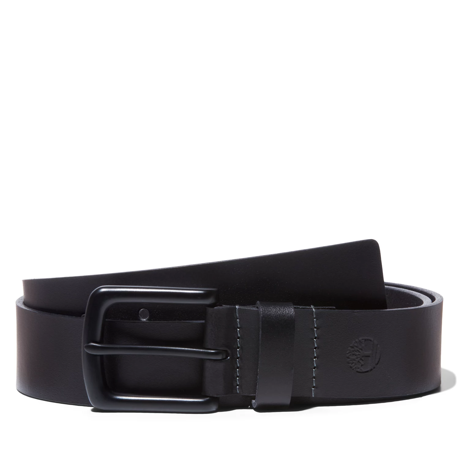 Men's Black-Buckle Leather Belt