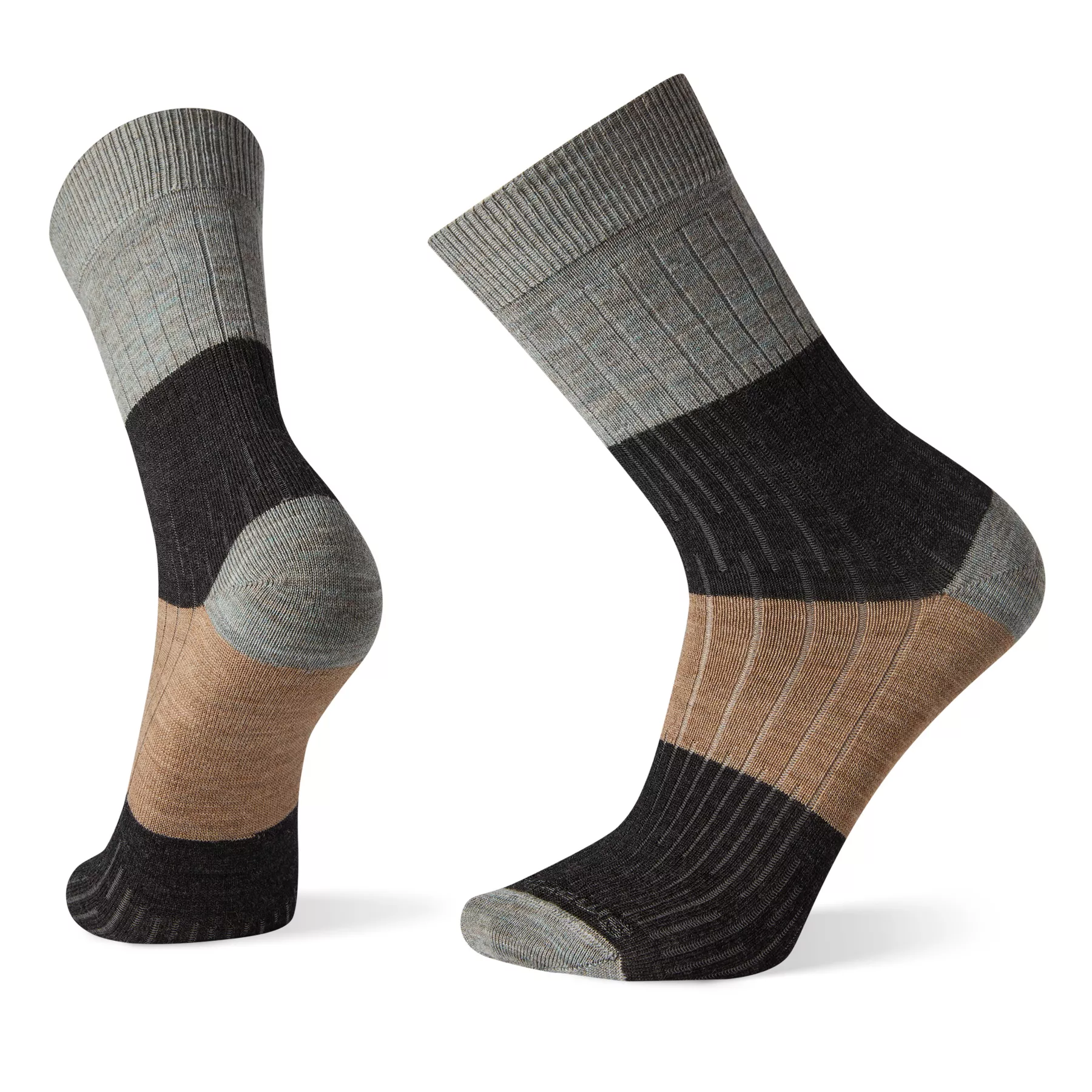 Men's Smartwool Ribbed Colorblocked Crew Socks