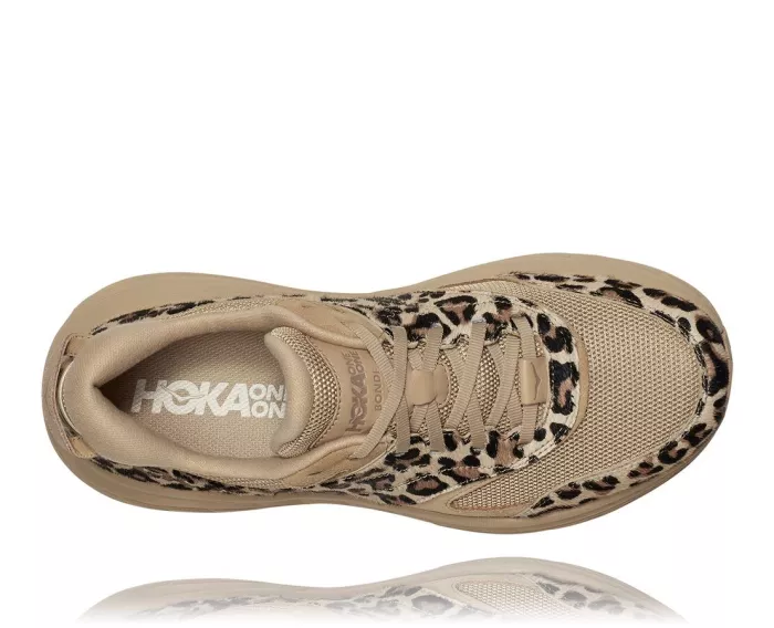 All Gender Hoka X Eg Bondi L - Sand Leopard Print