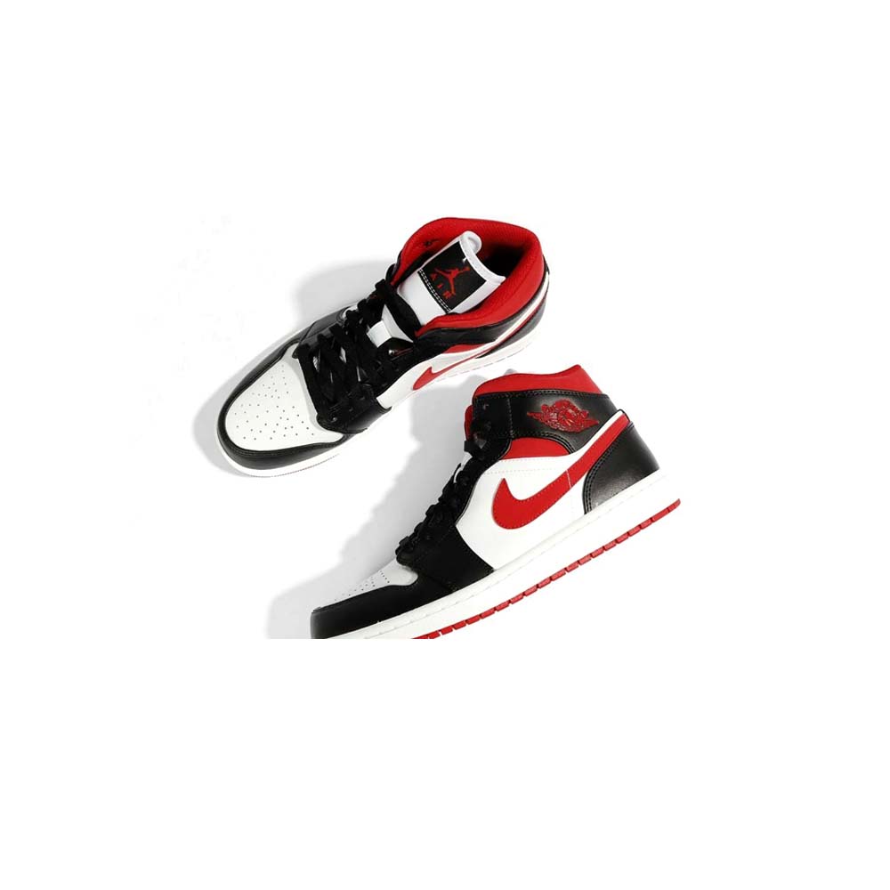 Jordan 1 Mid Gym Red Black White 554724-122
