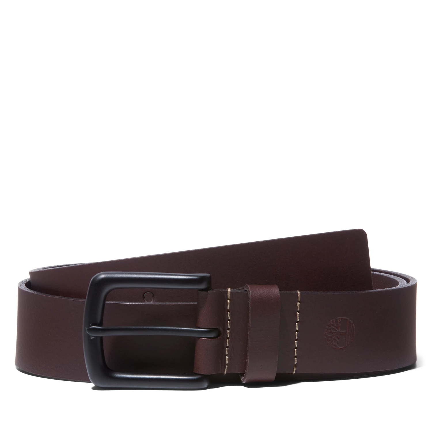 Men's Black-Buckle Leather Belt