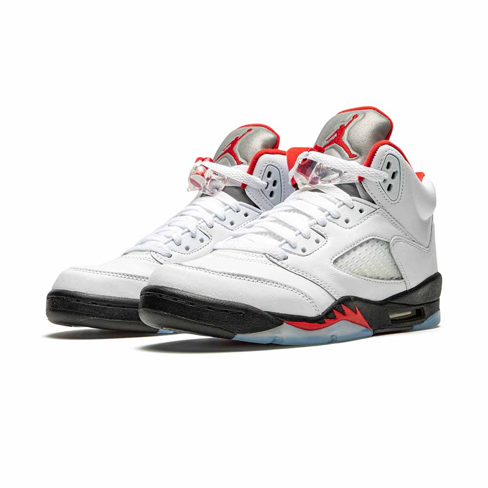 Youth Air Jordan 5 Retro GS “Fire Red Silver Tongue” 440888-102