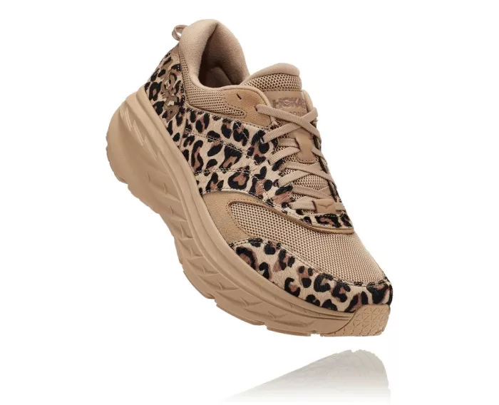 All Gender Hoka X Eg Bondi L - Sand Leopard Print