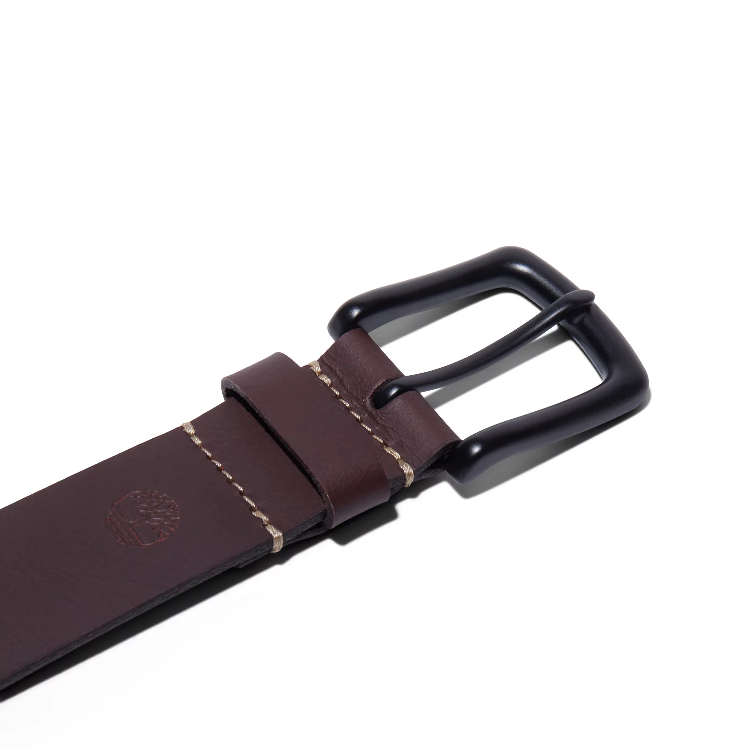 Men's Black-Buckle Leather Belt