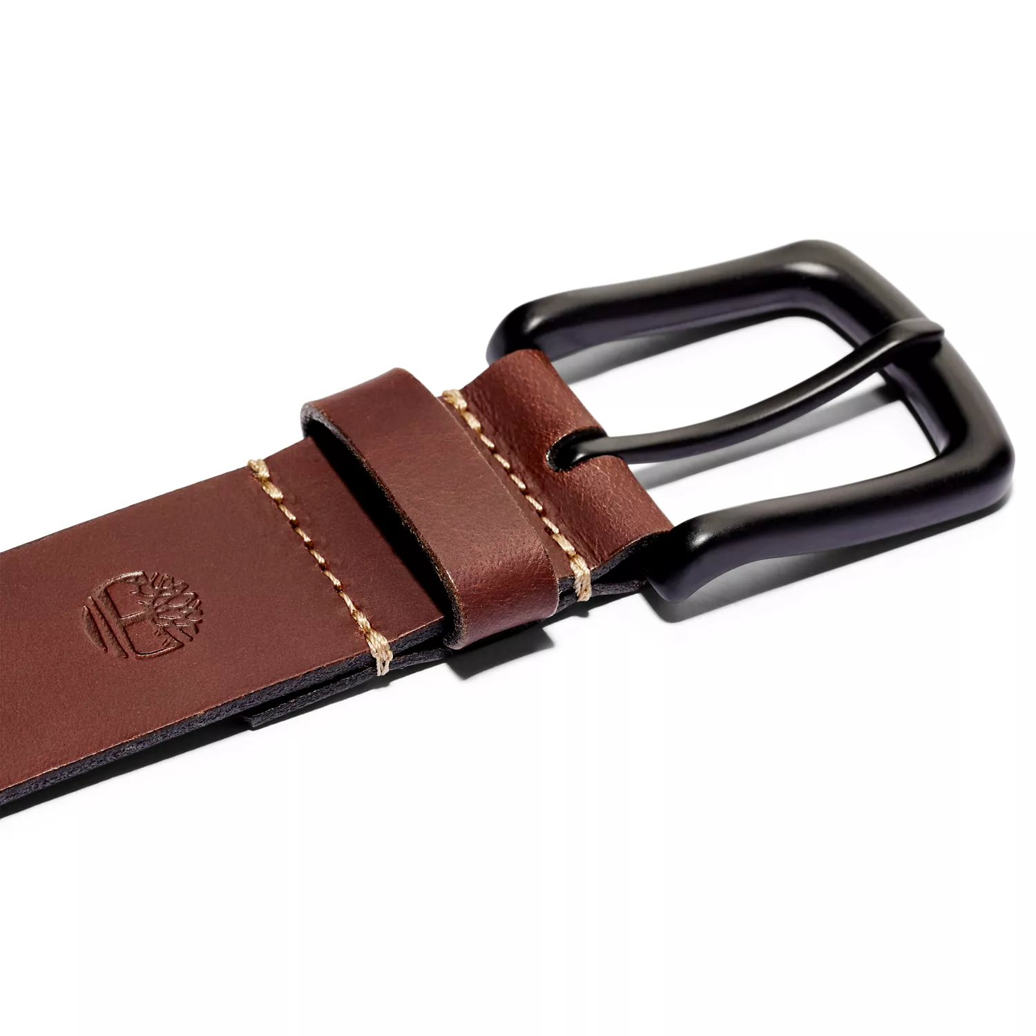 Men's Black-Buckle Leather Belt