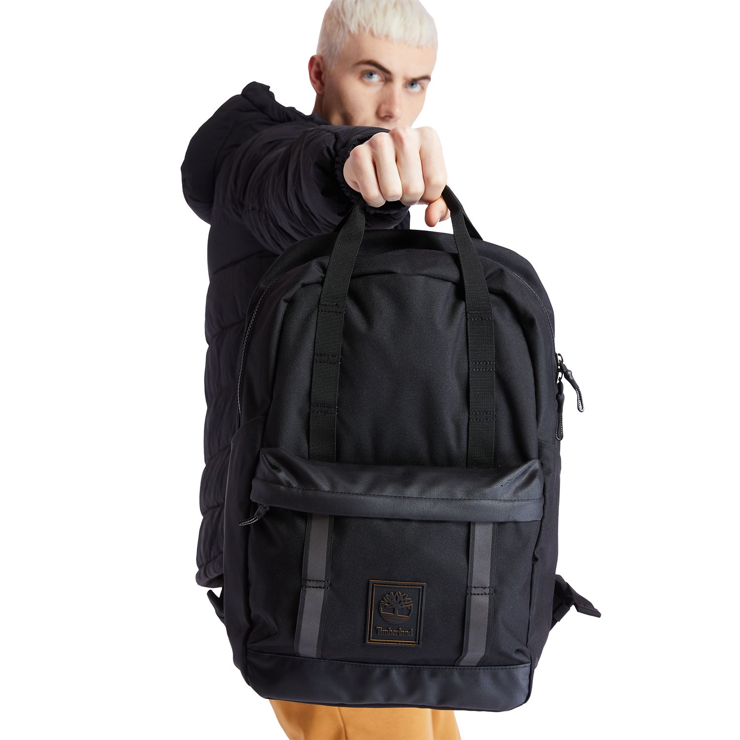 Tree-Logo Zip-Top Backpack