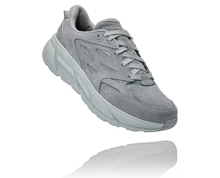 All Gender Clifton L Suede - Grey Mist / Misty Blue