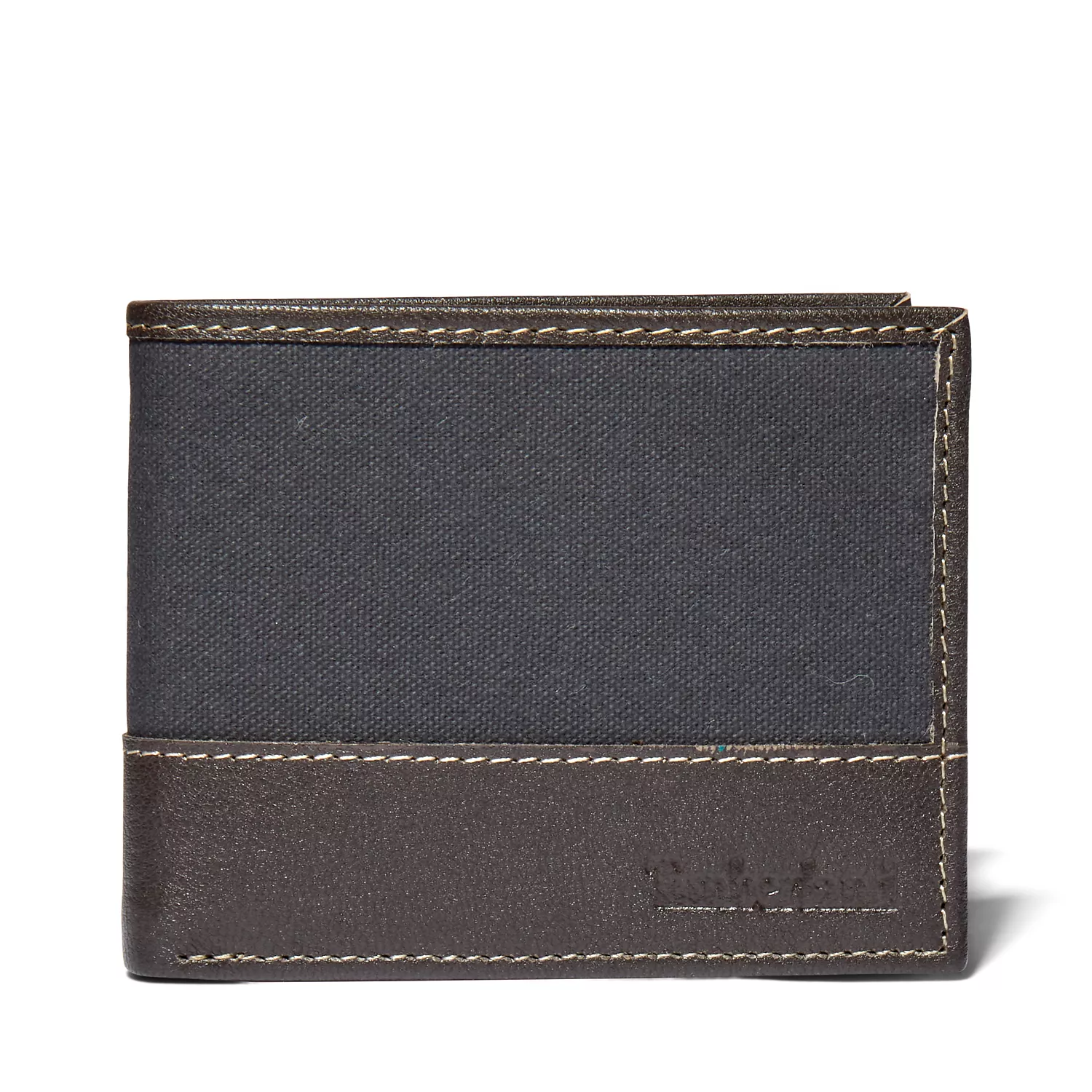 Men's Canvas & Leather Wallet with Matching Fob Gift Set
