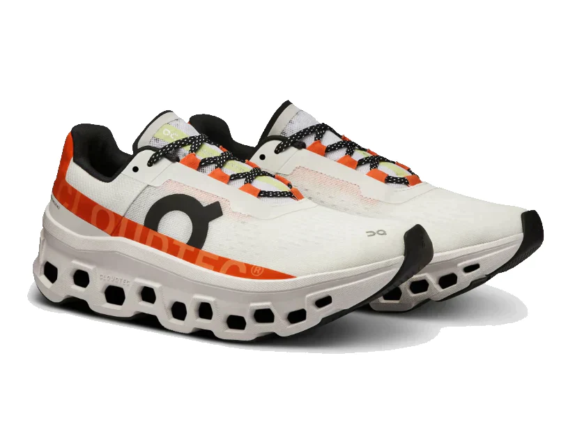 On Cloudmonster Undyed-White | Flame Women’s