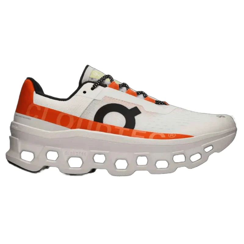 On Cloudmonster Undyed-White | Flame Men's