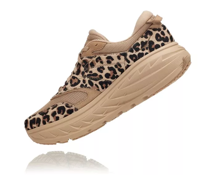 All Gender Hoka X Eg Bondi L - Sand Leopard Print