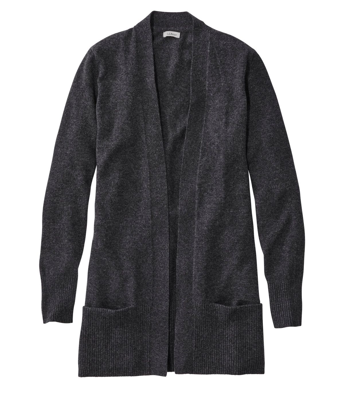 L.L.Bean Women's Classic Cashmere Open Cardigan with Pocket