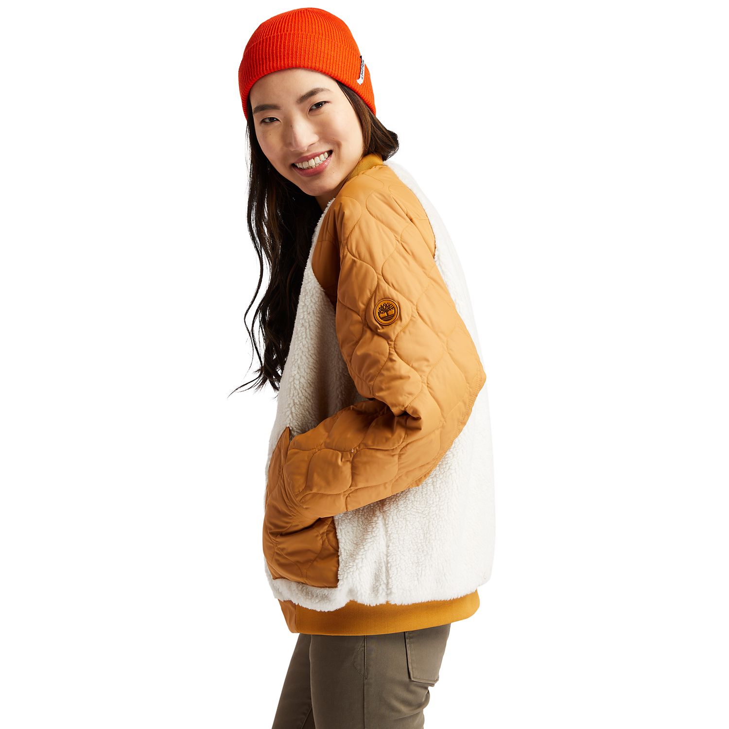 Women's Reversible Fleece Quilted Bomber