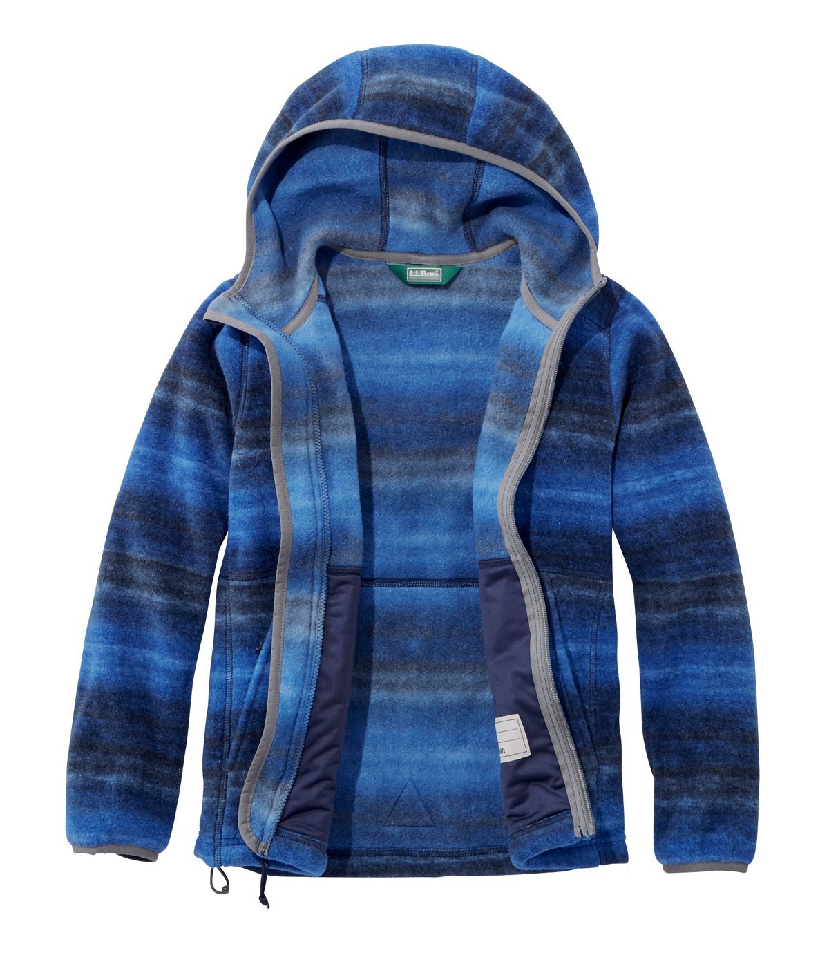 L.L.Bean Kids' Mountain Classic Fleece, Hooded, Print