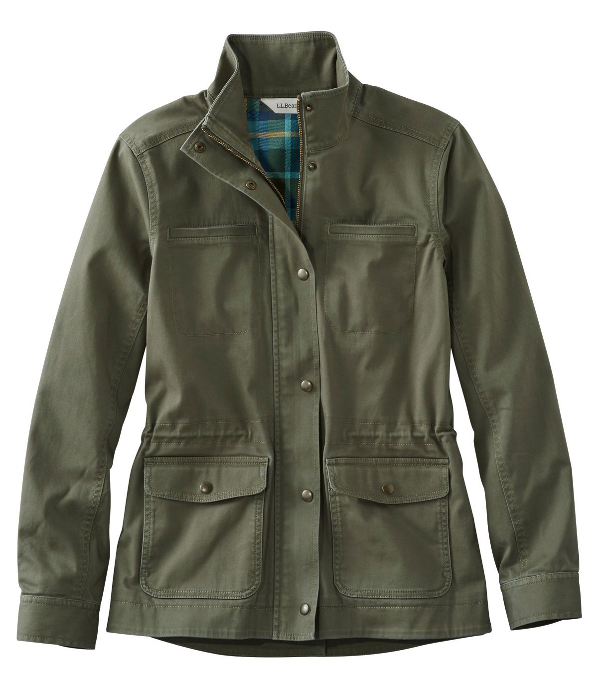 L.L.Bean Women's Classic Utility Jacket, Flannel-Lined