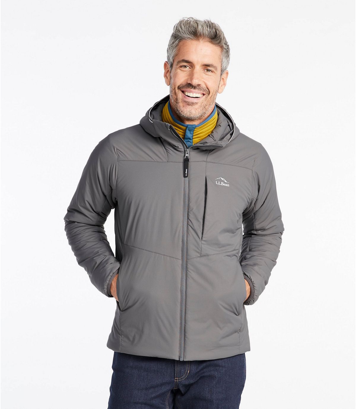 L.L.Bean Men's Stretch Primaloft Packaway Hooded Jacket