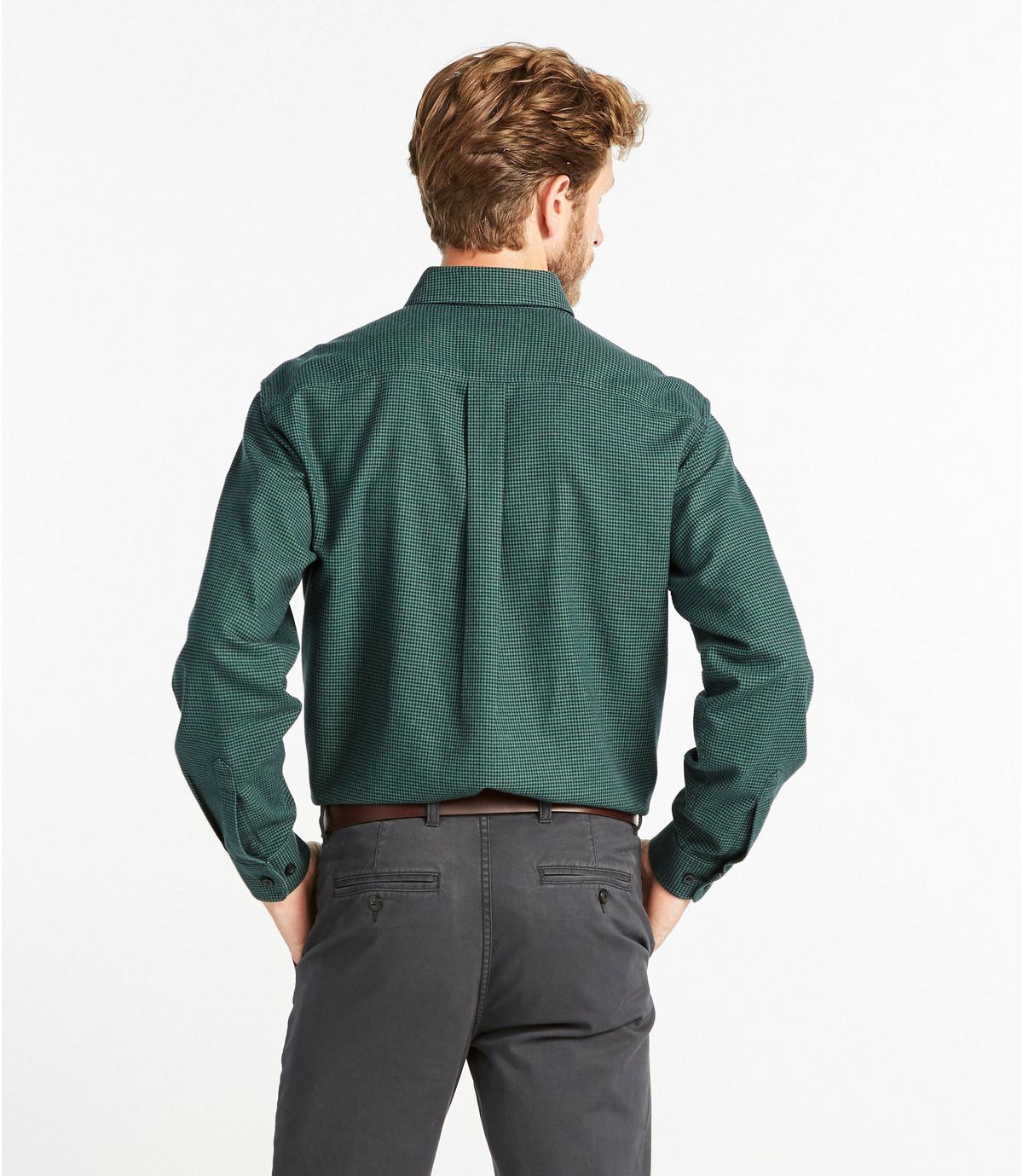 L.L.Bean Men's Wicked Good Flannel Shirt, Traditional Fit Houndstooth