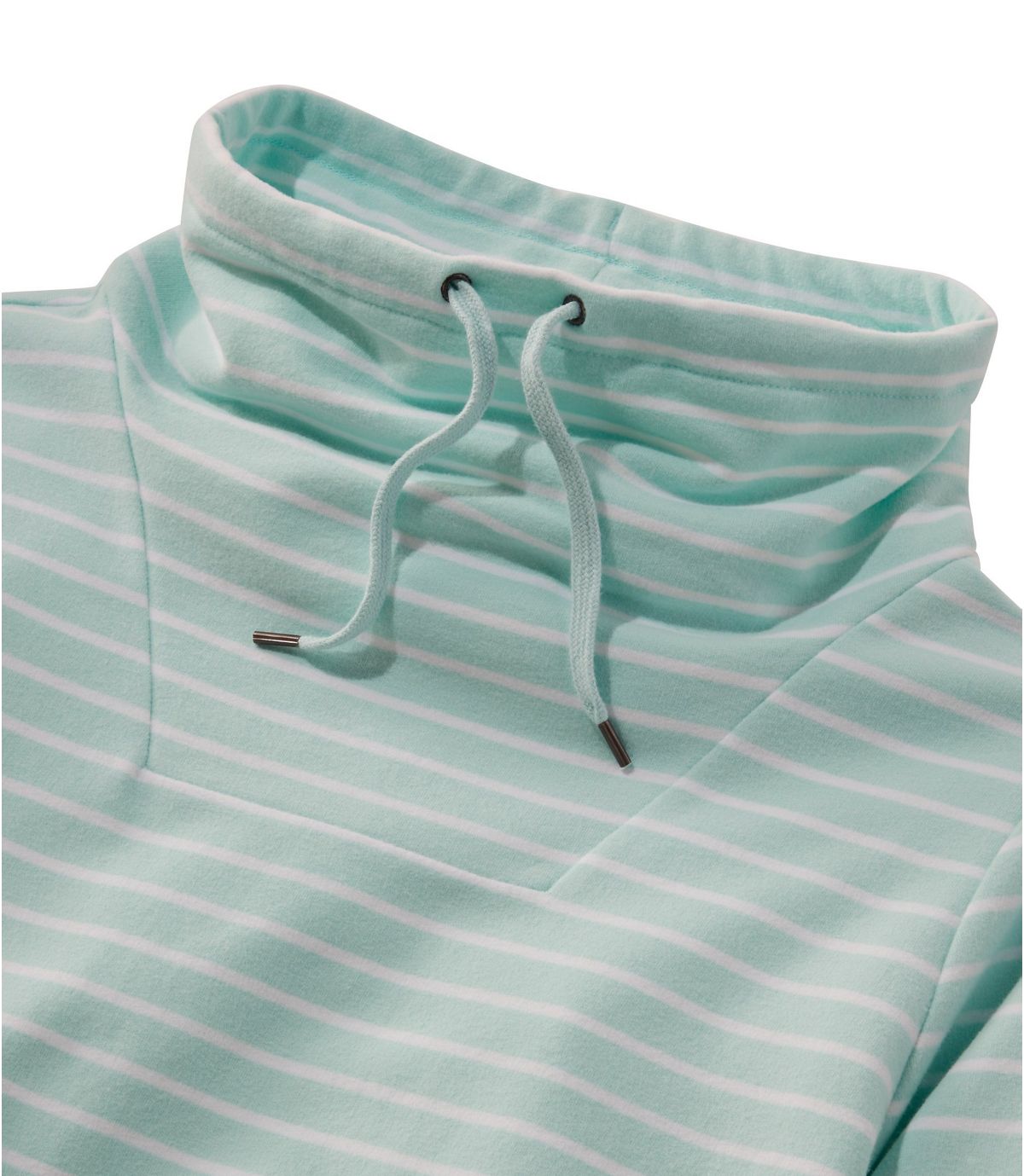 L.L.Bean Women's Ultrasoft Sweats Funnelneck Pullover, Stripe