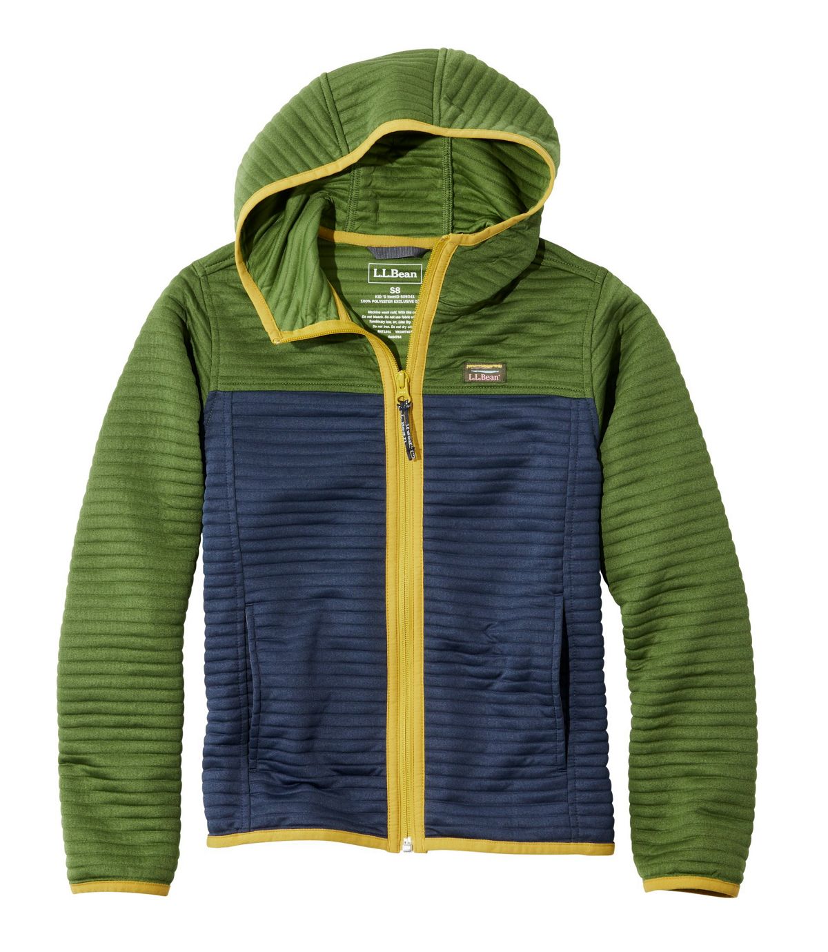 L.L.Bean Kids' Airlight Full-Zip Hoodie, Colorblock